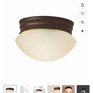Elegant Brown and White Ceiling Light Fixture